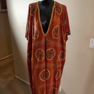VINTAGE BOHO COUTURE JAY MORLEY FOR FERN VIOLETTE MUUMUU RARE